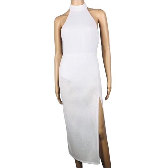 SONG OF STYLE Backless Bodycon Dress Women XS Attach Bodysuit Mesh Fairy Boho - Picture 4 of 12